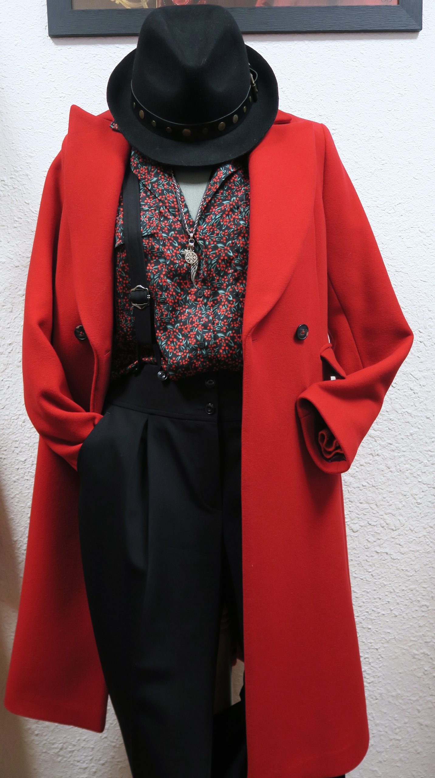 Manteau rouge femme Caroll